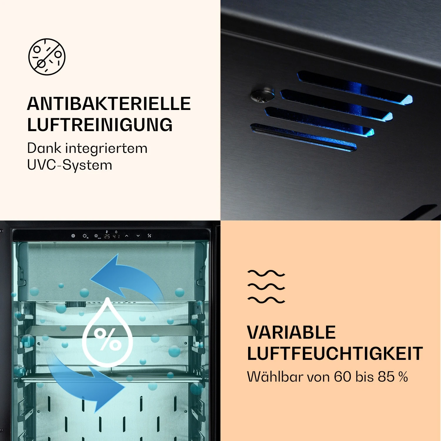 Steakhouse Pro 233 Onyx Fleischreifeschrank 1 Zone 233 L 1-25°C Touch Panorama – Bild 6