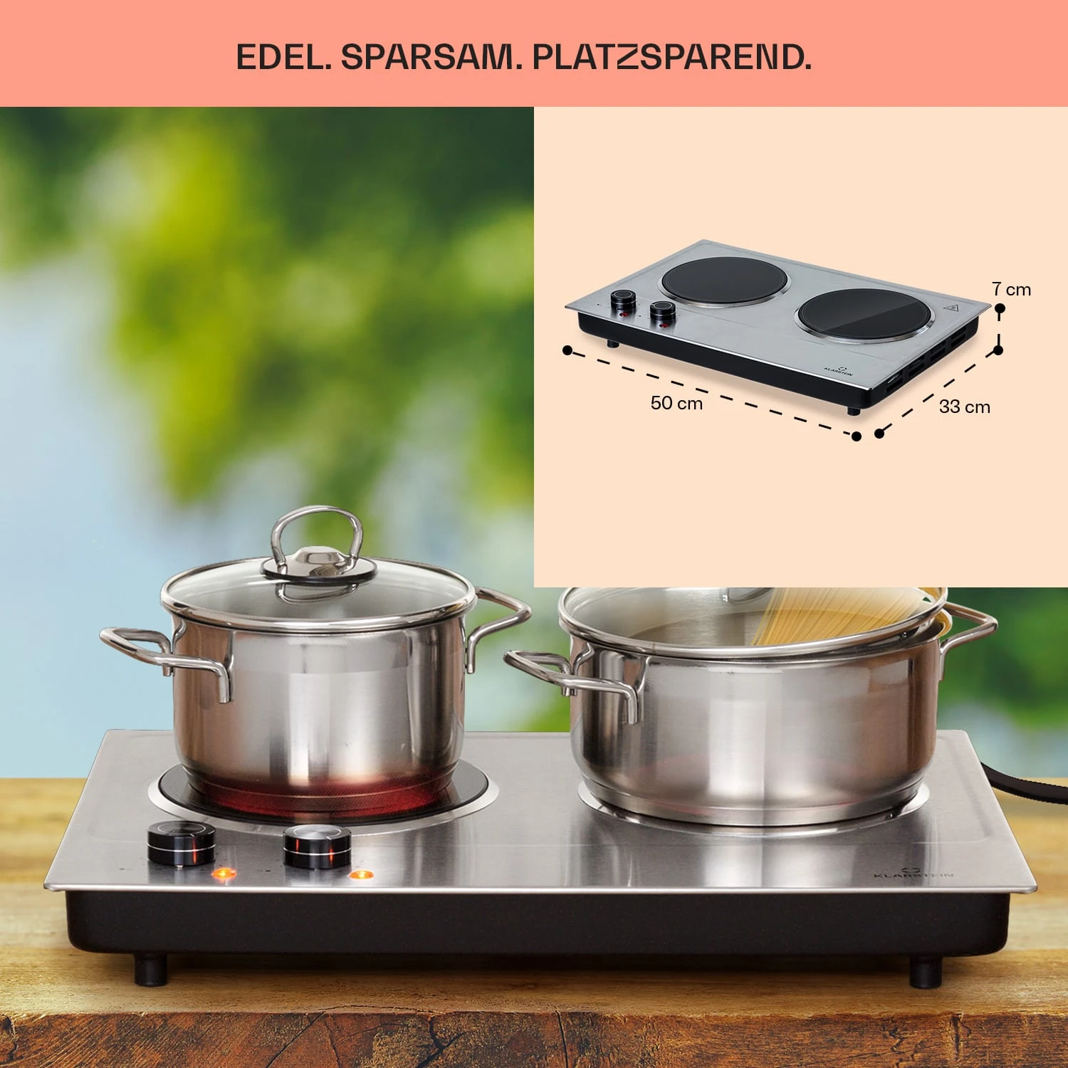 Ramsey Doppel-Kochfeld 2400W 11 Leistungsstufen Glaskeramik – Bild 6