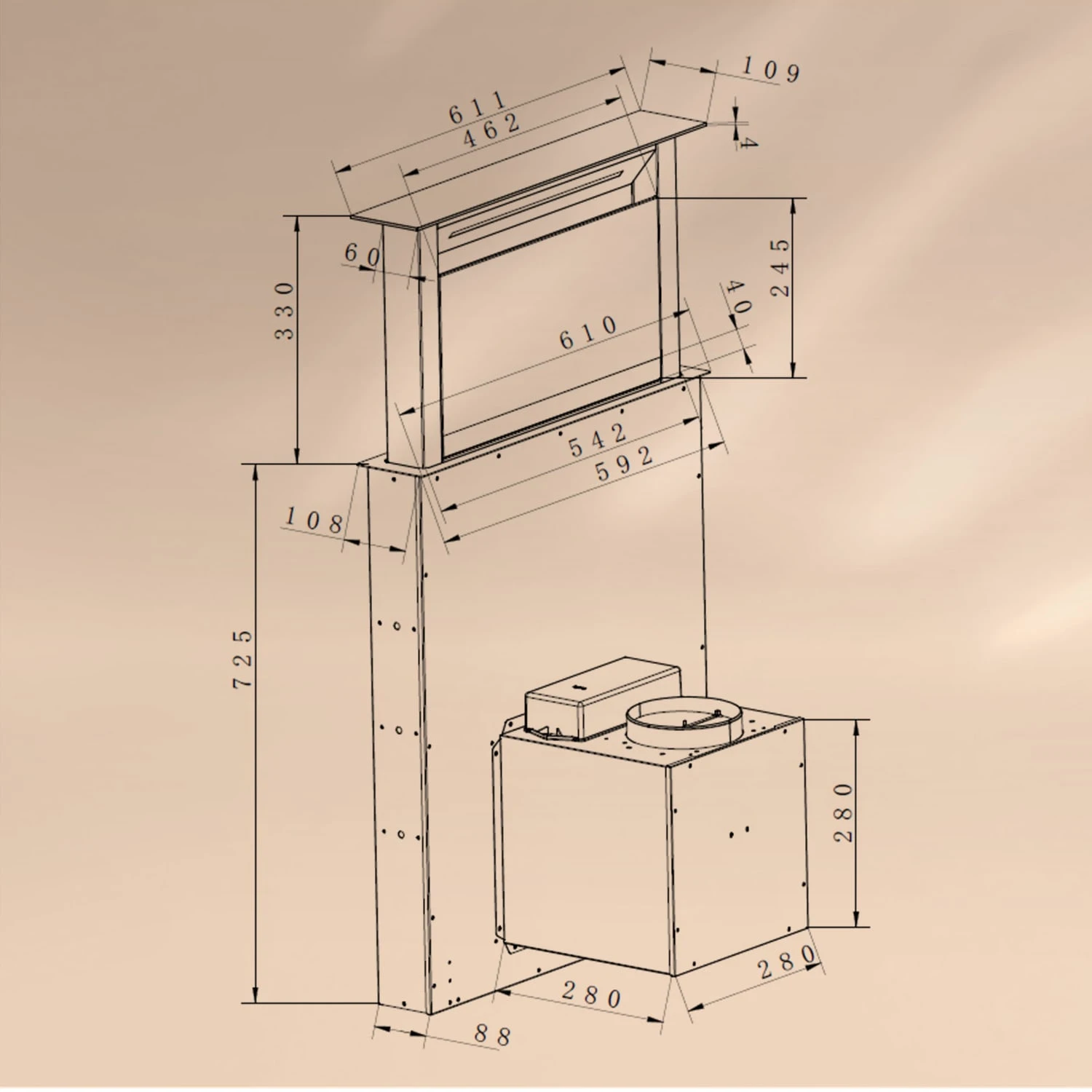 Royal Flush Eco Dunstabzugshaube 60 Cm 576 M³/h A+ – Bild 9