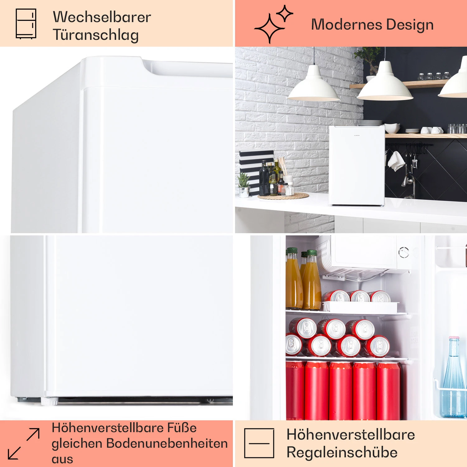 Fargo 67 Kühlschrank Minibar 67 Liter / 4 Liter Gefrierfach Kompakt – Bild 5