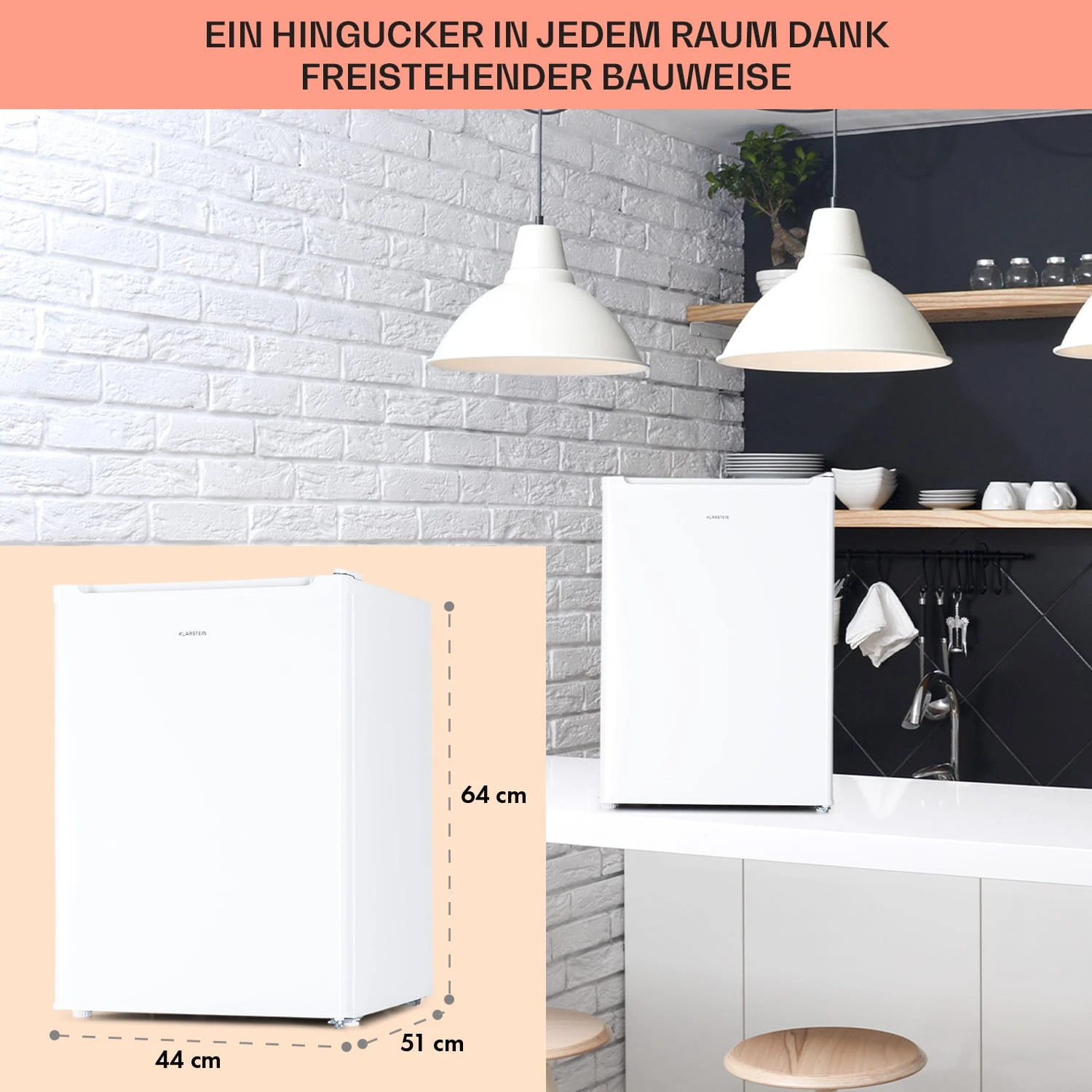 Fargo 67 Kühlschrank Minibar 67 Liter / 4 Liter Gefrierfach Kompakt – Bild 6