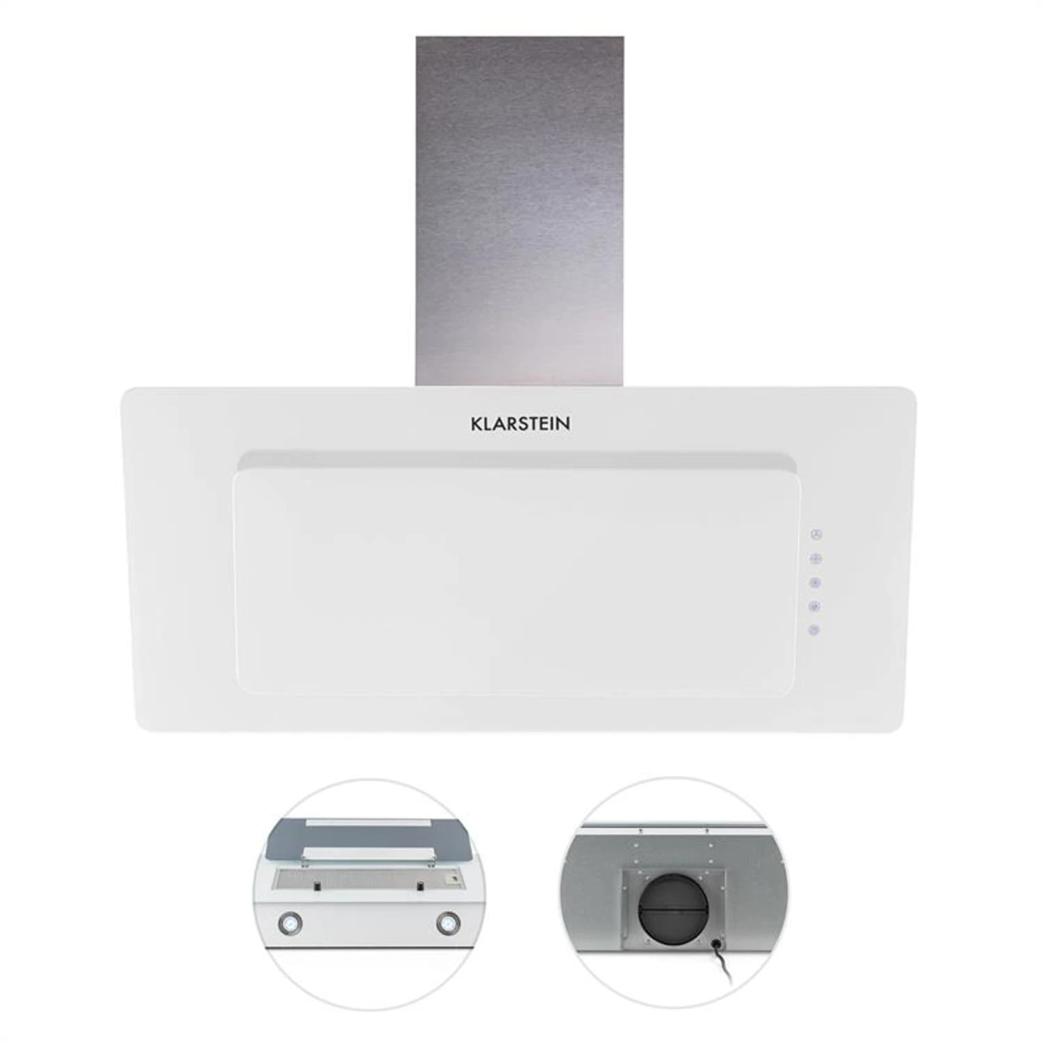 Lorea 90 Dunstabzugshaube Inklusive 2 X Aktivkohlefilter Weiß – Bild 3