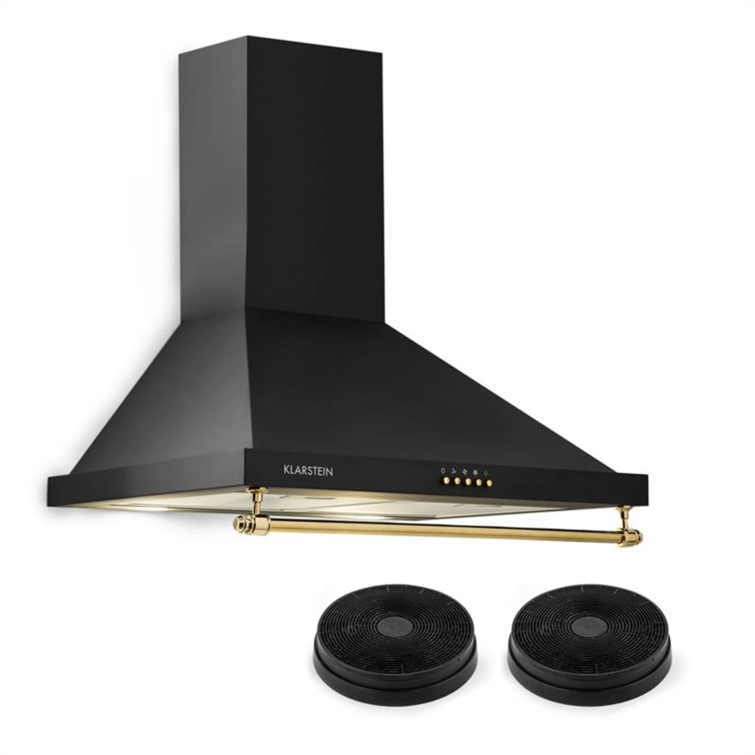 Montblanc Dunstabzugshaube Umluftset 610m³/h 165W 2x1,5W Schwarz