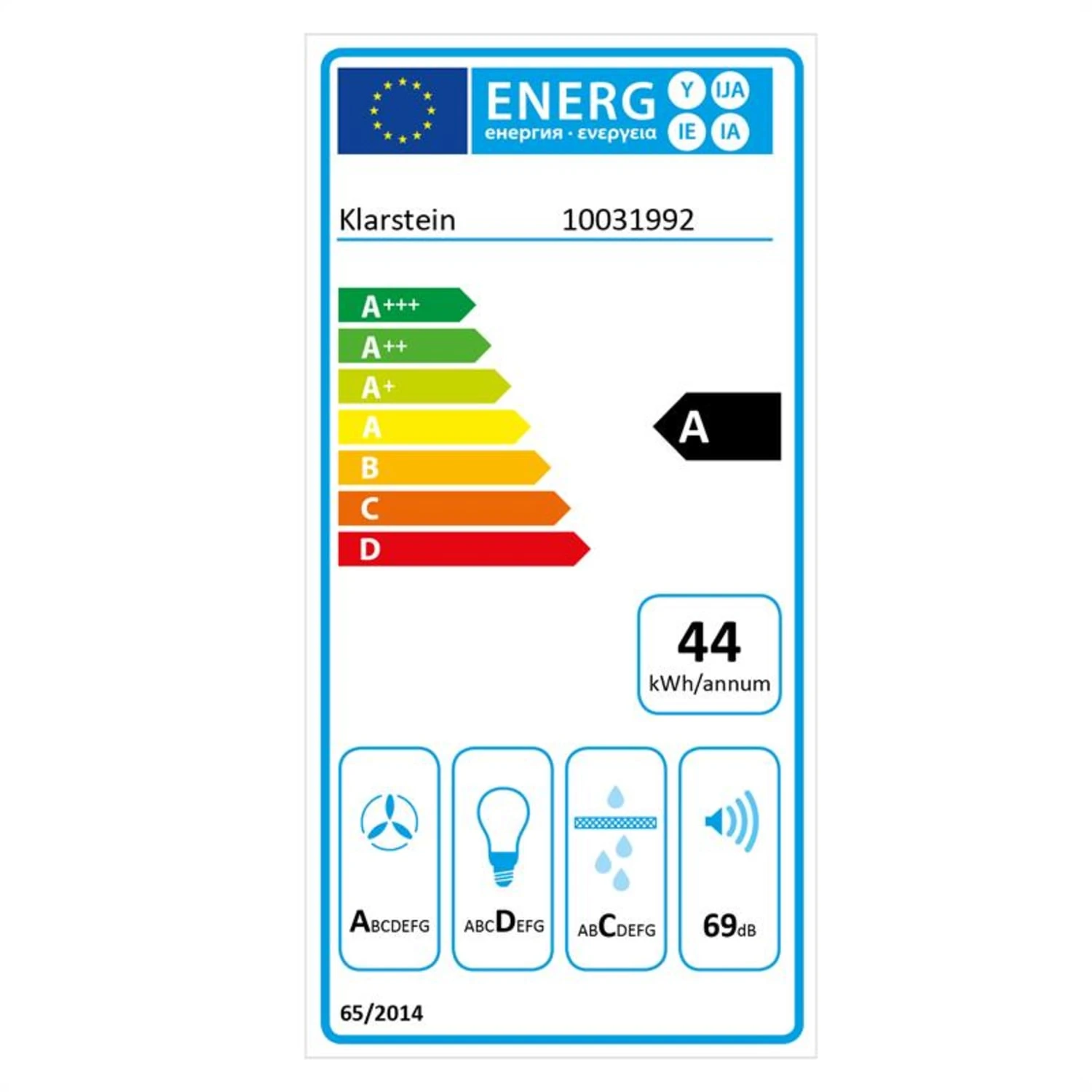 Montblanc Dunstabzugshaube Umluftset 610m³/h 165W 2x1,5W Schwarz – Bild 2