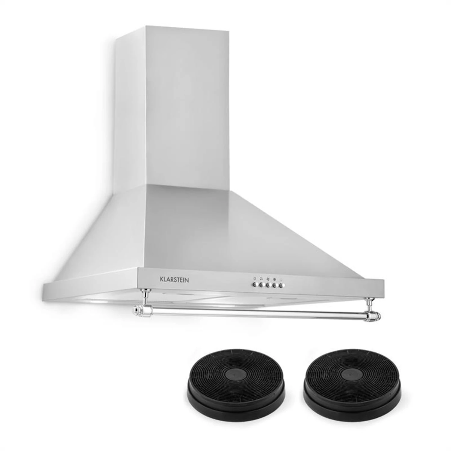 Montblanc Dunstabzugshaube Umluftset 610m³/h 165W 2x1,5W Silbergrau