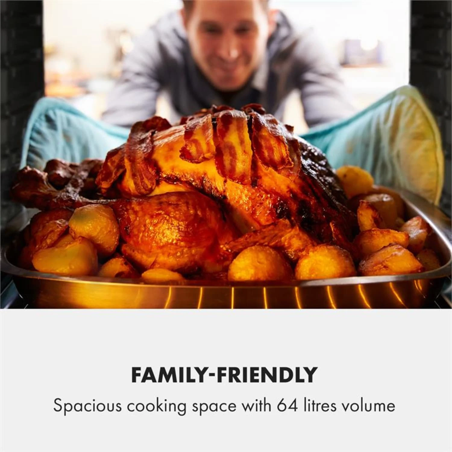 Gusteau Delicatessa Einbau-Ofen-Set Induktion 7000W Schwarz Edelstahl – Bild 5