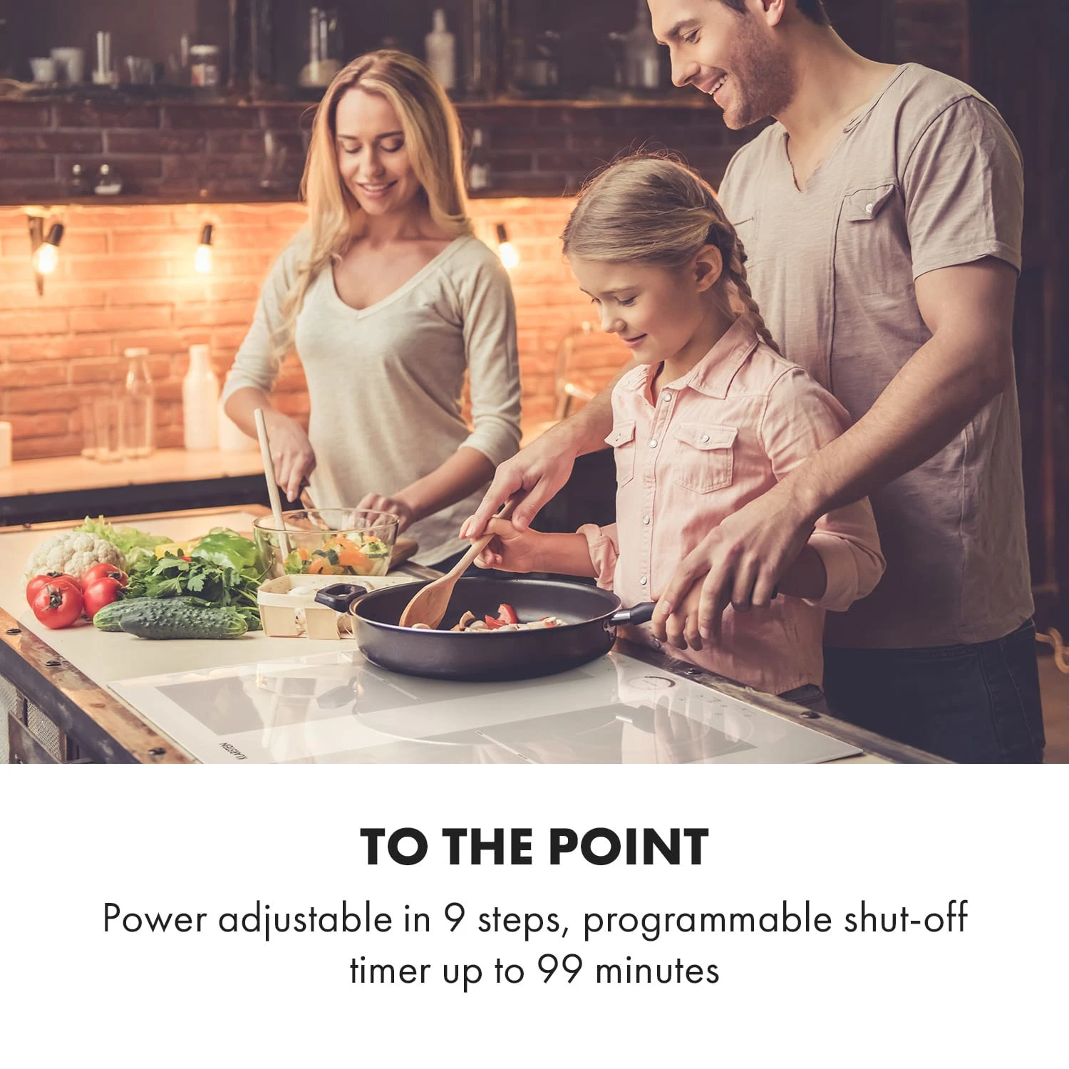 Delicatessa 60 Induktionskochfeld 4 Zonen 7000W Timer Weiß – Bild 2