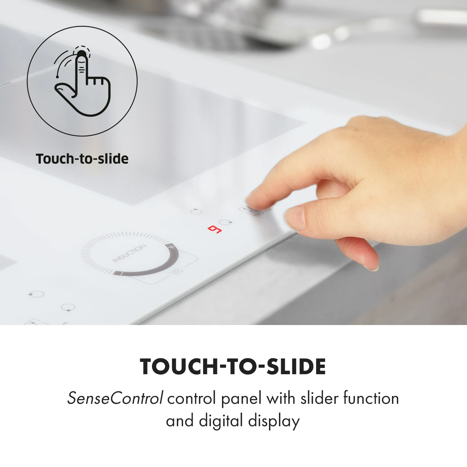 Delicatessa 60 Induktionskochfeld 4 Zonen 7000W Timer Weiß – Bild 5